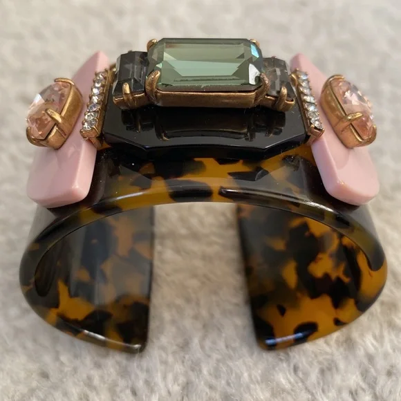 **SOLD** J.Crew tortoise lucite gem cuff - Picture 7 of 7